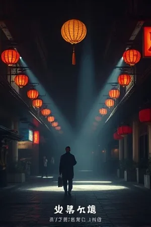 发光的水母番剧封面，深海中一群发光水母缓缓上升
